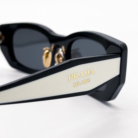 NEW PRADA PRB05SF 09Q08Z SUNGLASSES WOMEN BLACK EYEWEAR FPR B05S - Picture 5 of 10